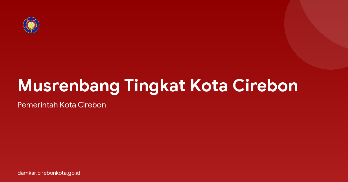 Musrenbang Tingkat Kota Cirebon