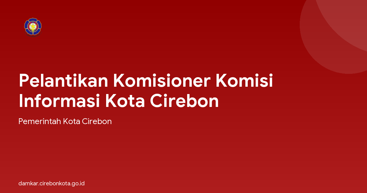 Pelantikan Komisioner Komisi Informasi Kota Cirebon