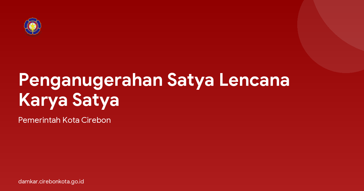 Penganugerahan Satya Lencana Karya Satya