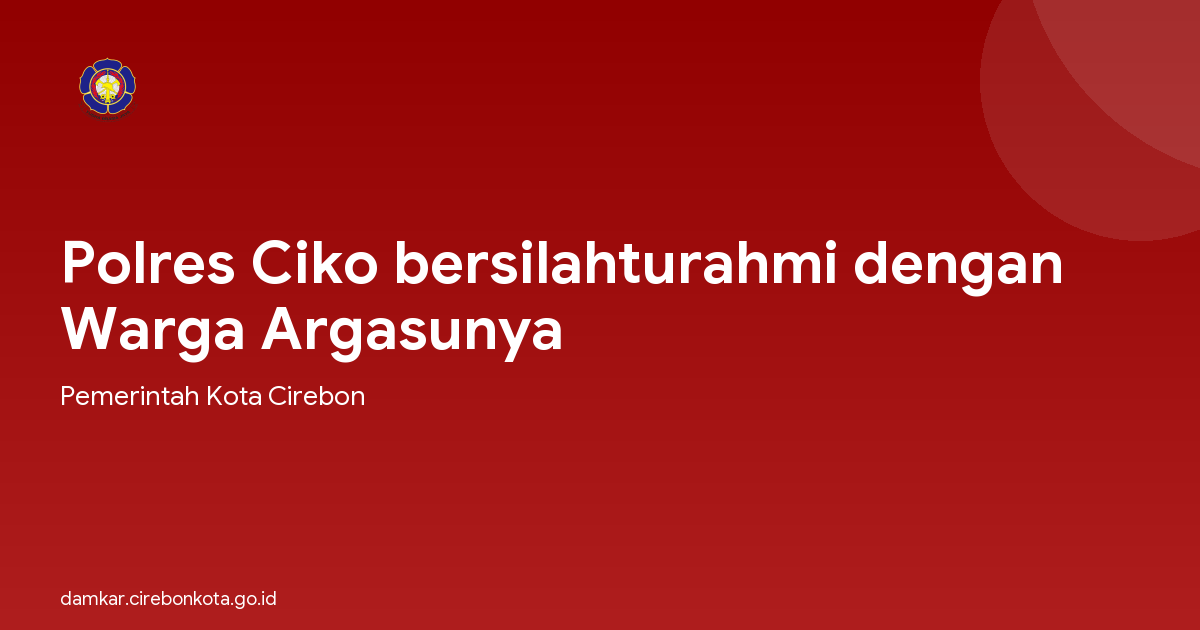 Polres Ciko bersilahturahmi dengan Warga Argasunya