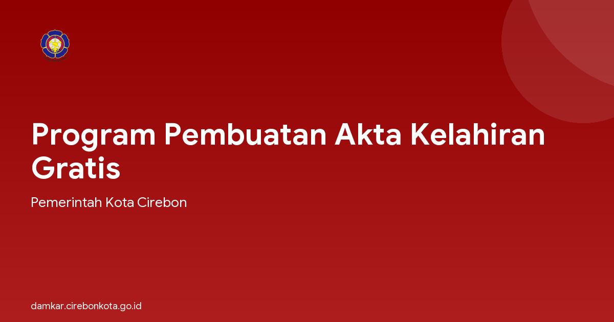 Program Pembuatan Akta Kelahiran Gratis