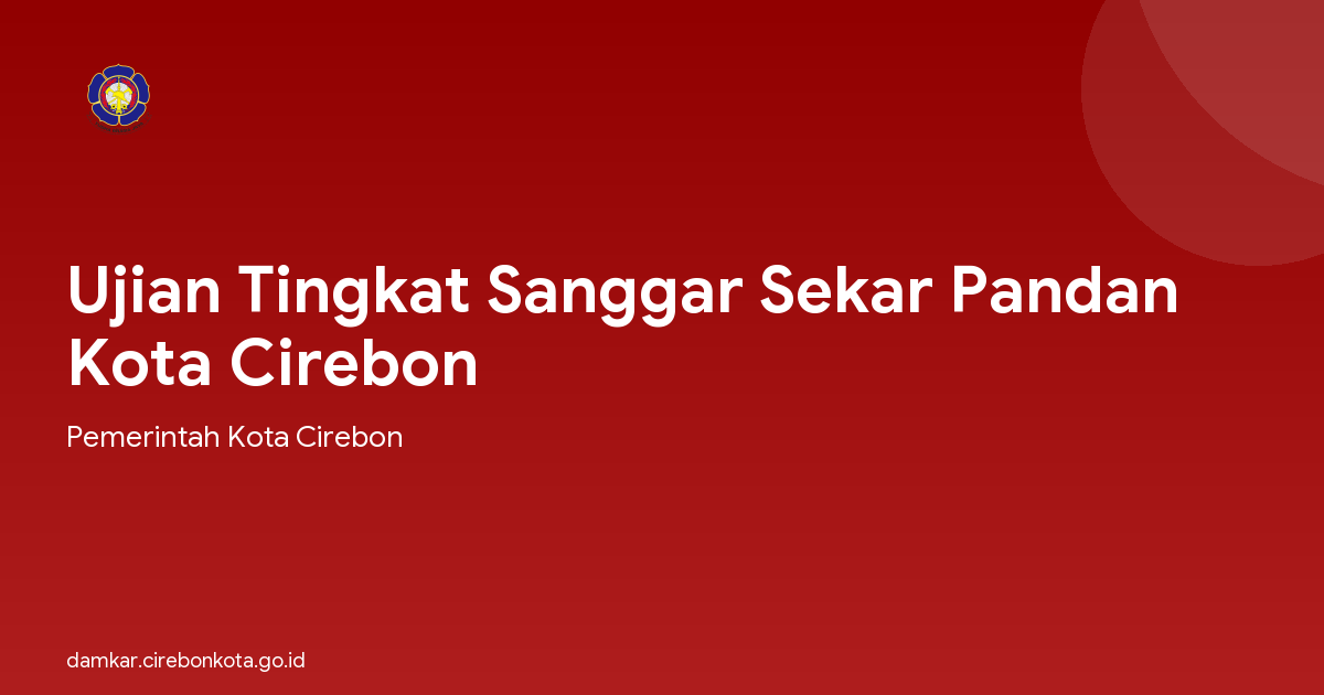 Ujian Tingkat Sanggar Sekar Pandan Kota Cirebon